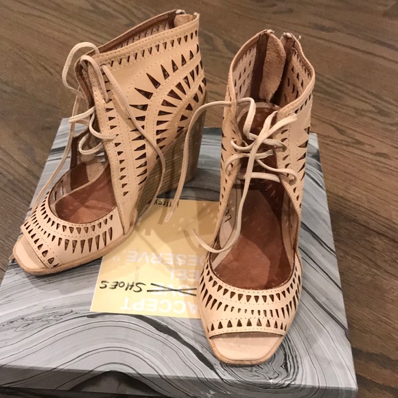 Jeffrey Campbell Shoes - Jeffrey Campbell Rodilllo-Hi nude wedge